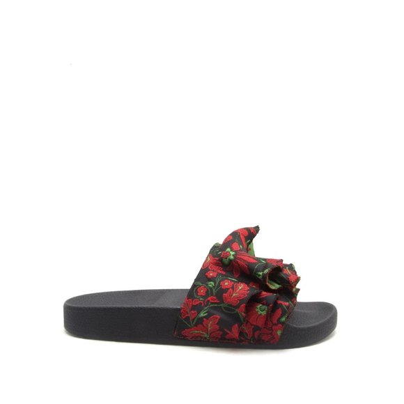 Floral Print Slides - Picture 2 of 4